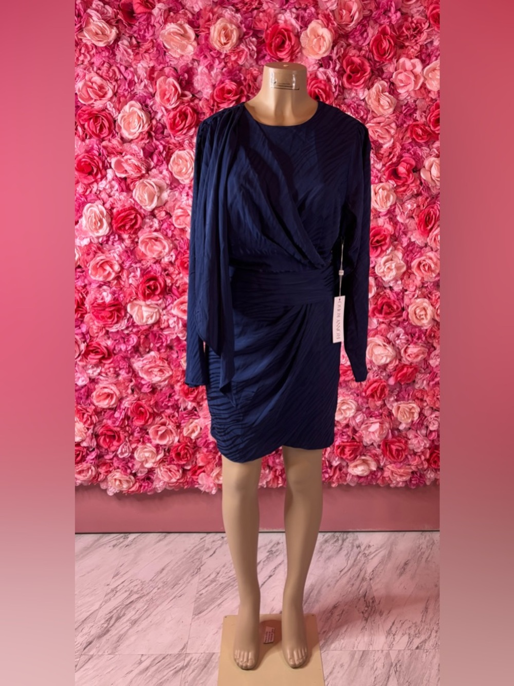 Bold Ronny Kobo Navy Zebra Print Dress